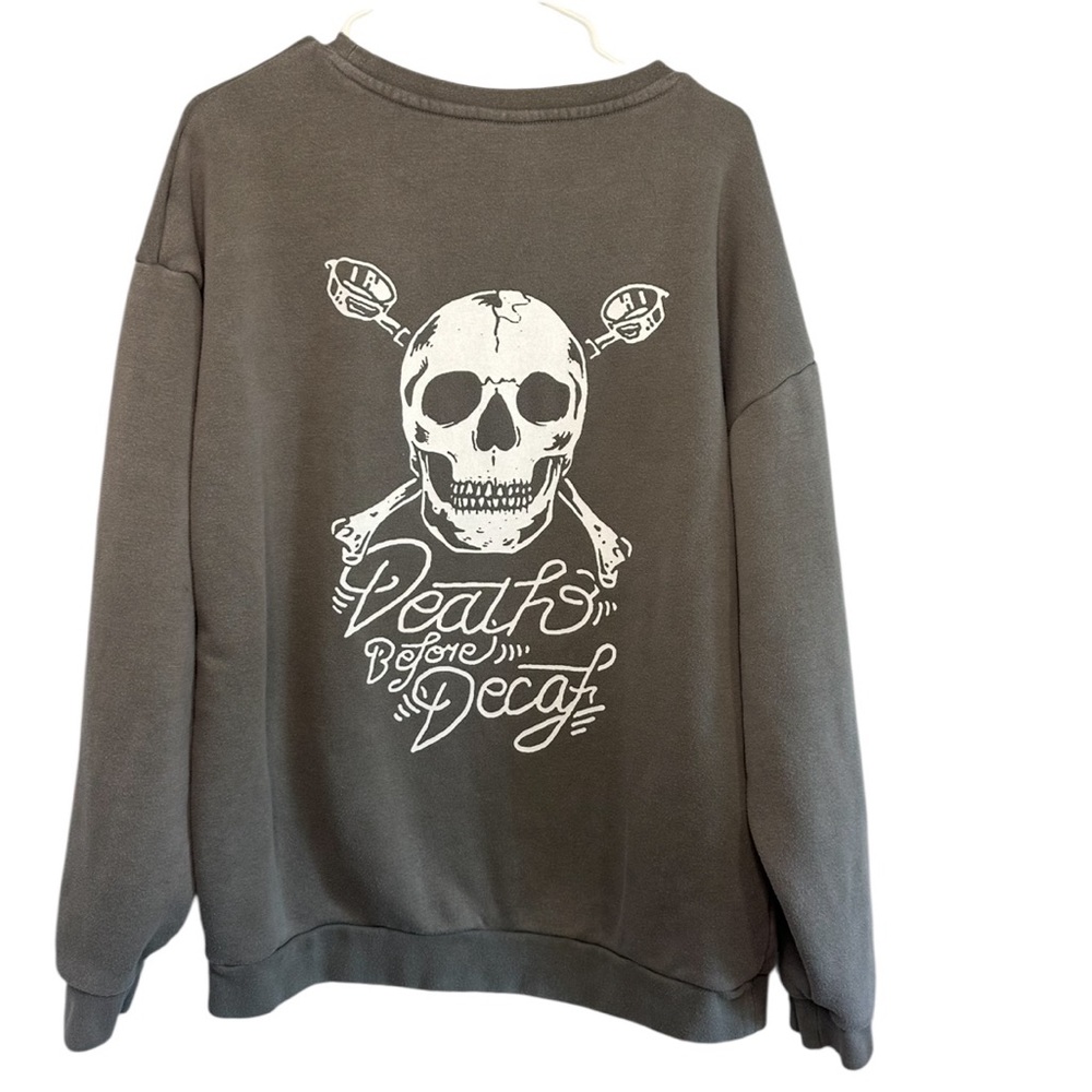 Dutch Bros XS+XL Gray “Death Before Decaf” RARE  DB
